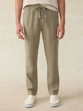 Linen Drawstring Pant - Canyon Olive