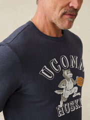 University of Connecticut Sunwashed Tee - Dune Navy