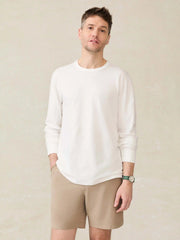 Long-Sleeve Sunwashed Tee - White