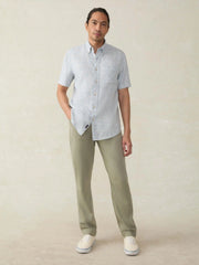 Short-Sleeve Breeze Shirt - Sky Blue Frond