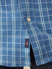 Coastline Knit Shirt - Ocean Sky Plaid