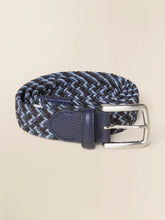 Mens Stretch Woven Belt - Blue Multi