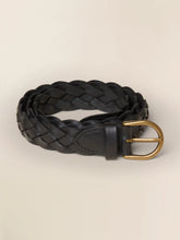 Downtown Braided Leather Belt - Black