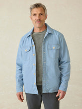 Indigo Herringbone Shirt Jacket - Blue Haven Wash