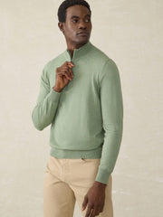Movement™ Quarter Zip Sweater - Faded Leaf Melange