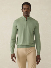 Movement™ Quarter Zip Sweater - Faded Leaf Melange