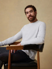Sunwashed Organic Crew - Light Grey Heather
