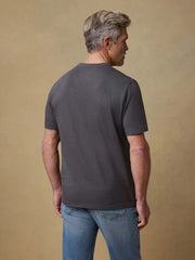 Short-Sleeve Sunwashed V-Neck Tee - Graphite