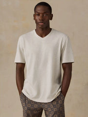 Short-Sleeve Sunwashed V-Neck Tee - Island Dune Heather