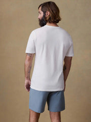 Sunwashed Regenerative Tee - White Surf Stripe
