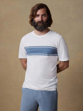 Sunwashed Regenerative Tee - White Surf Stripe