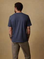 Sunwashed Regenerative Pocket Tee - Dune Navy