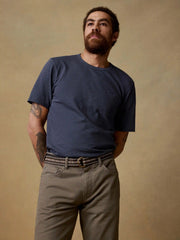 Sunwashed Regenerative Pocket Tee - Dune Navy