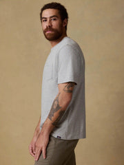 Sunwashed Regenerative Pocket Tee - Granite Heather