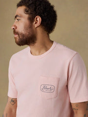 Surf Shop Sunwashed Regenerative Pocket Tee - Pink Sand