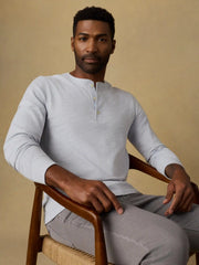 Sunwashed Organic Henley - Coastal Breeze