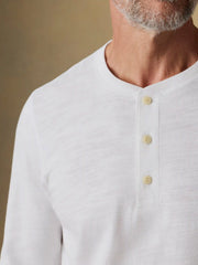Sunwashed Organic Henley - White