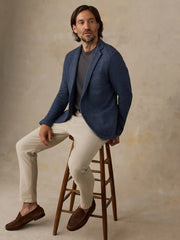 Inlet Knit Blazer - Deep Navy Melange