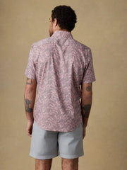 Short-Sleeve Movement™ Monterey Shirt - Mauve Tropic Foliage