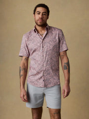 Short-Sleeve Movement™ Monterey Shirt - Mauve Tropic Foliage