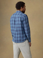 Laguna Linen Shirt - Rainy Lake Plaid