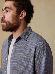 Palmetto Shirt - Navy Palm Check