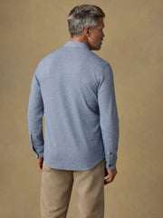 Legend™ Sweater Shirt - Dusty Blue Herringbone
