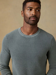 Sunwashed Crewneck Sweater - Mountain Olive