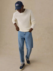 Sunwashed Crewneck Sweater - White Shell