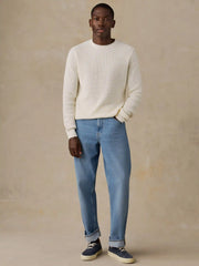 Sunwashed Crewneck Sweater - White Shell