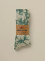 Sunwashed Tie Dye Sock - Green