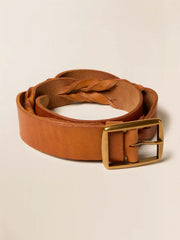 Women's Mix Braided Belt - Maple Brown