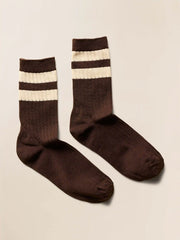 Le Bon Shoppe Her Varsity Socks - Espresso