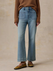 Stretch Terry Patch Pocket Ankle Pant - Eastern Shore Wash
