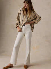 Stretch Terry Patch Pocket Pant - Egret