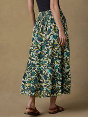 Montecito Linen Maxi Skirt - Tropics