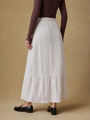 Dune Cotton Gauze Rees Skirt - White