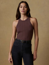 Paradise Pointelle Tank - Chicory Coffee