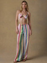 Laguna Linen Bandeau Top - Sunbeam Stripe