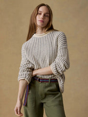 Heirloom Cotton Rollneck Sweater - Cream