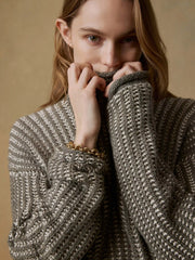 Heirloom Cotton Rollneck Sweater - Olive
