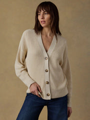 Miramar Linen Relaxed Cardigan - Summer Sand