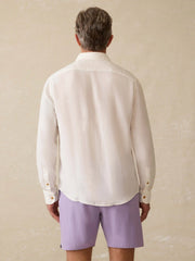 Irish Linen Safari Shirt - White