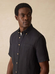 Short-Sleeve Laguna Linen Shirt - Ridge Black