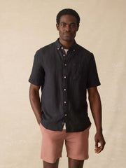 Short-Sleeve Laguna Linen Shirt - Ridge Black