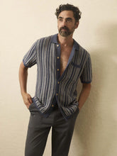 Short-Sleeve Sweater Shirt - River Cliffs Stripe