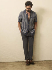 Short-Sleeve Sweater Shirt - River Cliffs Stripe