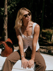 Paradise Pointelle Cami Cardigan - White