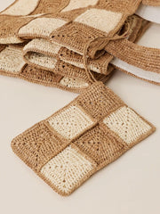 Oversized Artisan Straw Tote - Natural