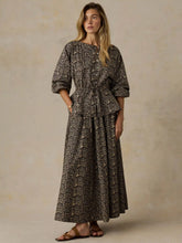 Coastal Poplin Nera Skirt - Night Bloom